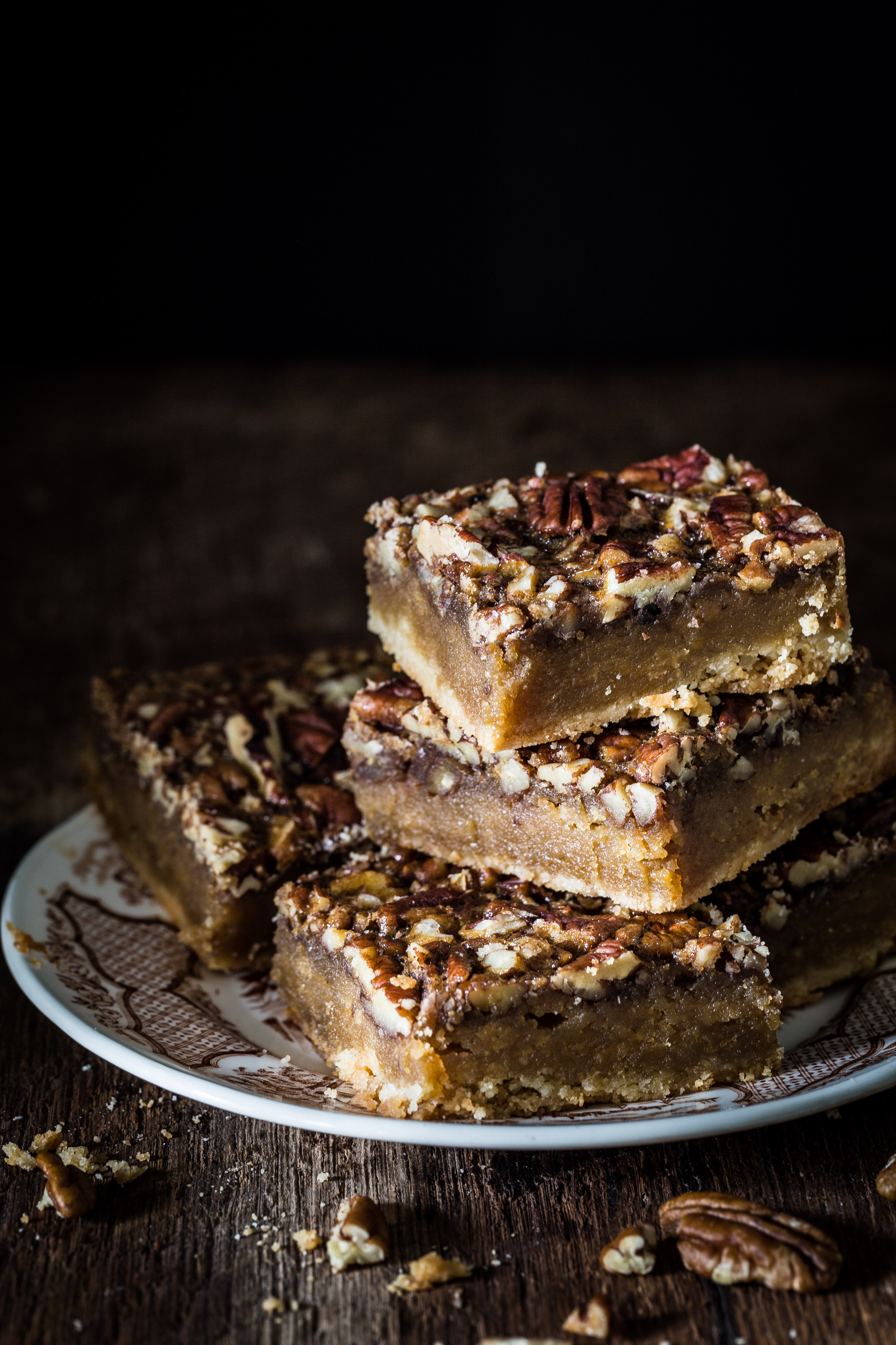 Gluten free bourbon pecan bars