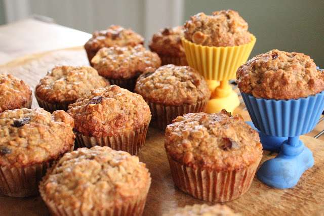 Walnut, oatmeal and apple muffins from eatgood4life.com