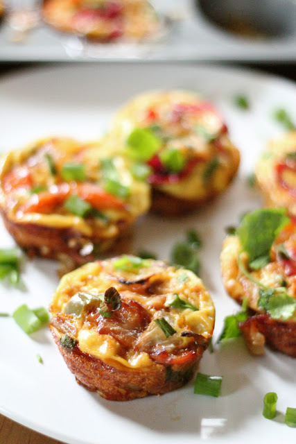 Mini Vegetable and Bacon Fritatas