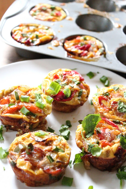 Mini Vegetable and Bacon Fritatas