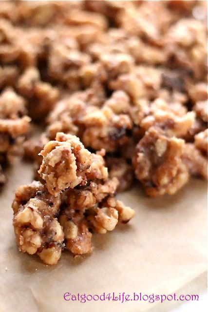 Cinnamon sugared walnuts