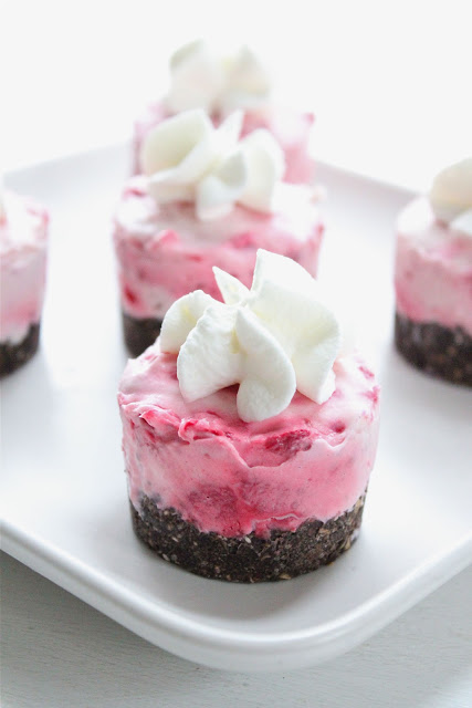 no bake mini raspberry cheesecake