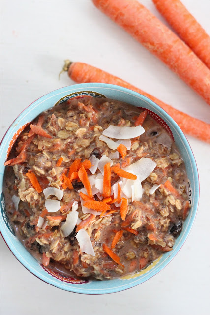 Carrot cake and coconut oatmeal from eatgood4life.com