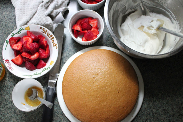 Moist and fresh trawberry cake from eatgood4life.com