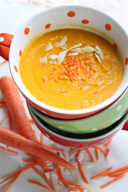 Curried coconut and carrot soup from eatgood4life.com