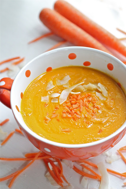 Coconut and carrot soup from eatgood4life.com