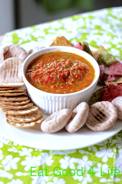 Quick roasted pepper salsa from eatgood4life.com