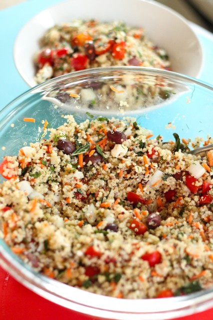 Mediterranean quinoa salad