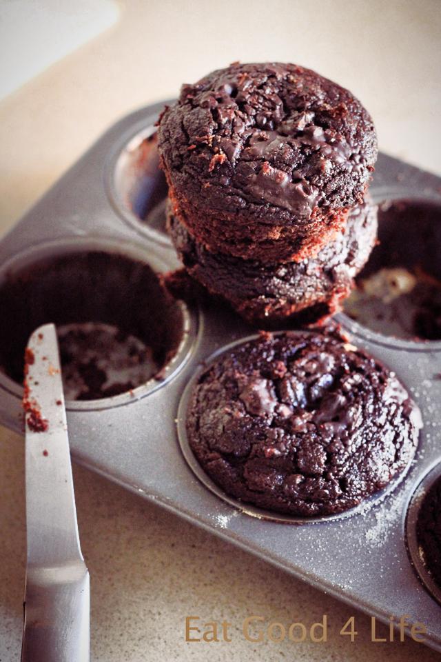 Gluten free double chocolate muffins