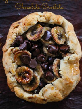 Gluen free banana and chocolate crostata+jpg2:Eatgood4life.com