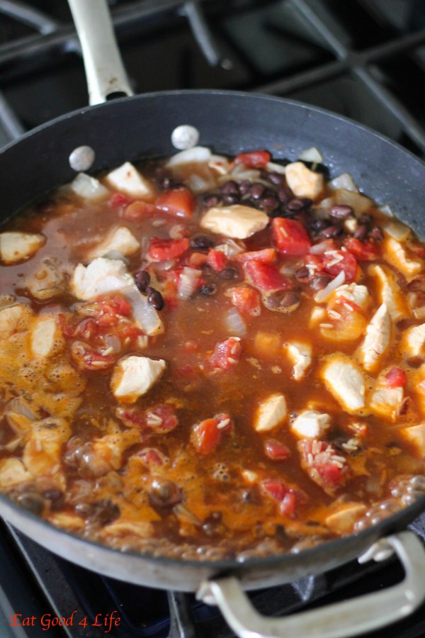 No-fuss Black beans, chicken and rice