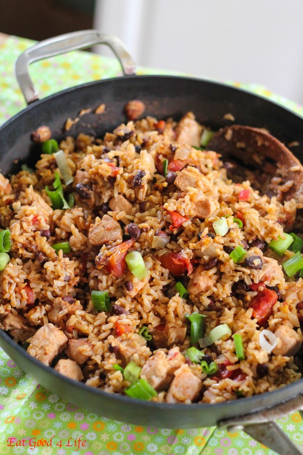 No-fuss Black beans, chicken and rice