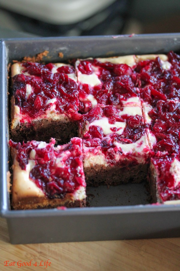 Cranberry cheesecake brownies