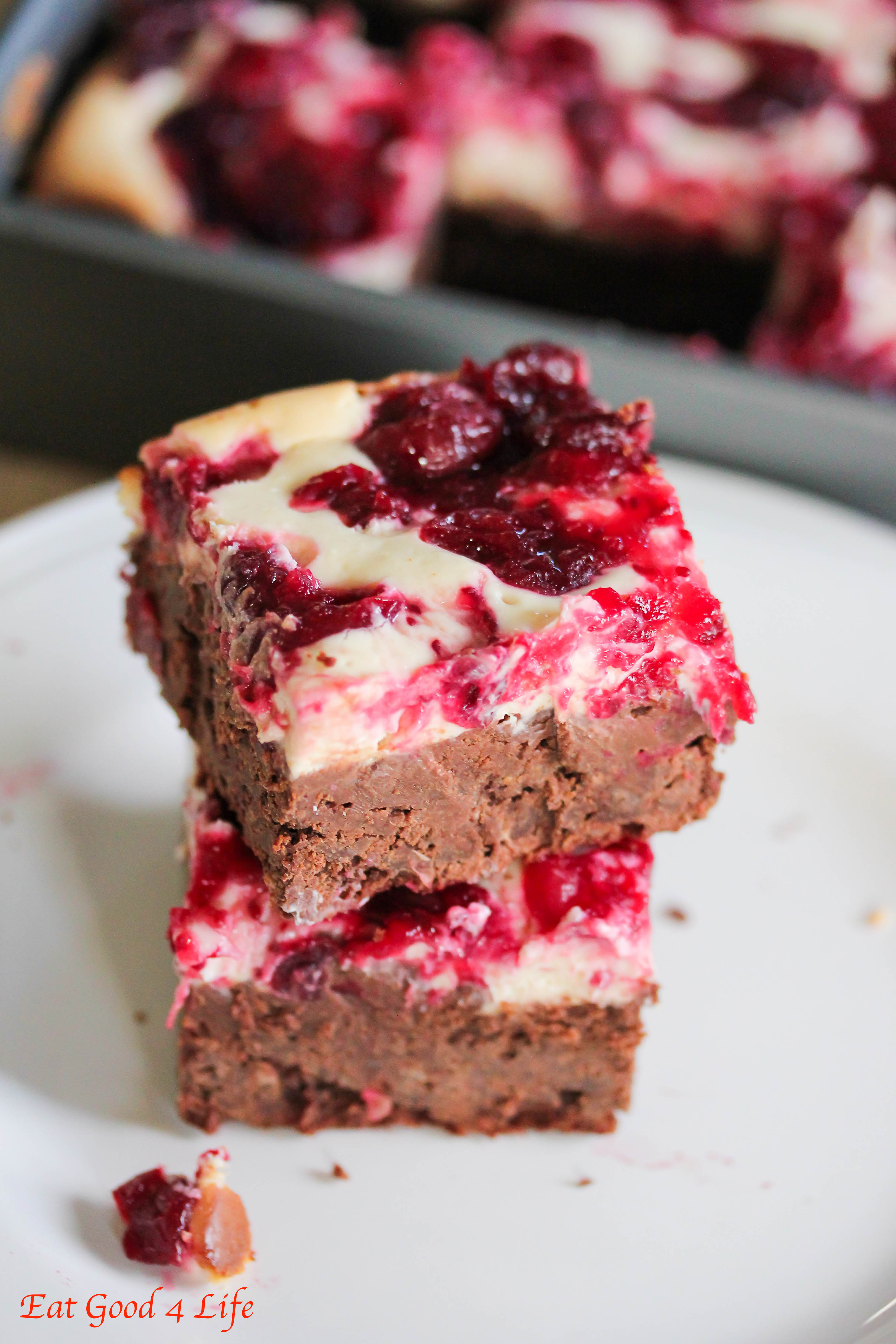 Cranberry cheesecake brownies