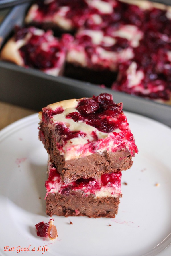 Cranberry cheesecake brownies