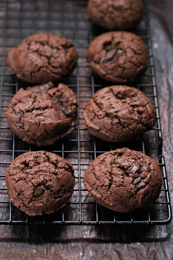 Gluten free double chocolate chunk cookies