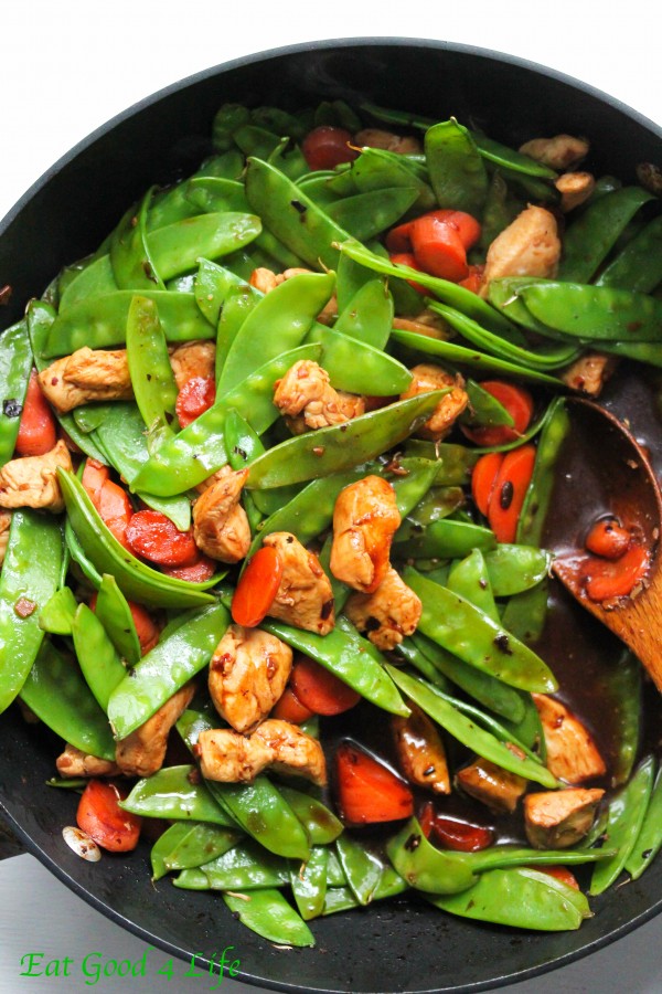 Black bean chicken stir fried