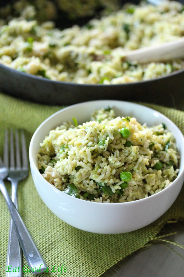 Avocado, lime and cilantro rice 