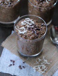 coffee and chocolate chia seed pudding