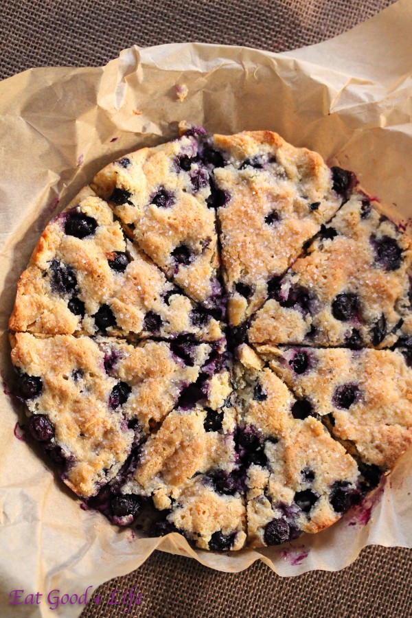 Gluten free and blueberry coconut scones