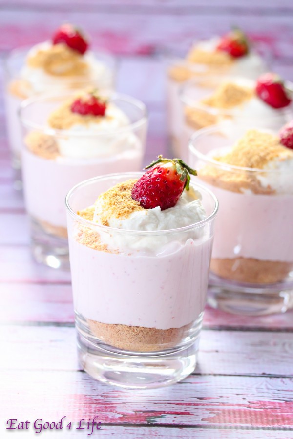 No bake strawberry cheesecake from eatgood4life