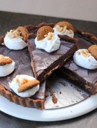 Chocolate and peanut butter pie