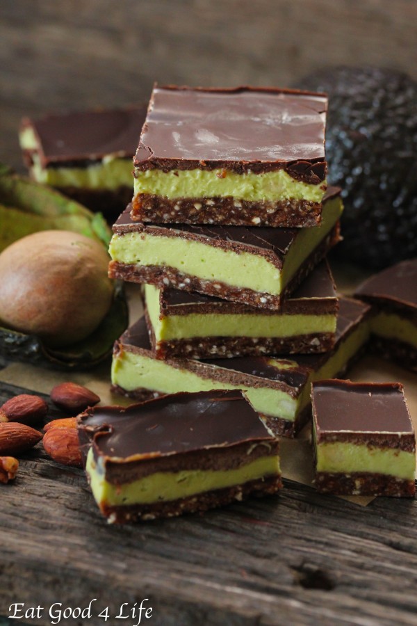 avocado mint cream bars