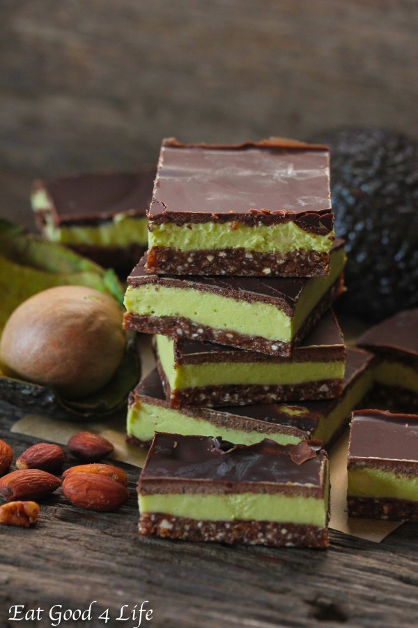 avocado mint cream bars