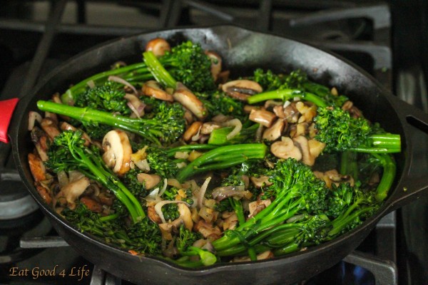 Broccolini And Mushroom Stir fry