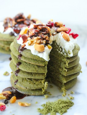 gluten free green tea protein pancakes