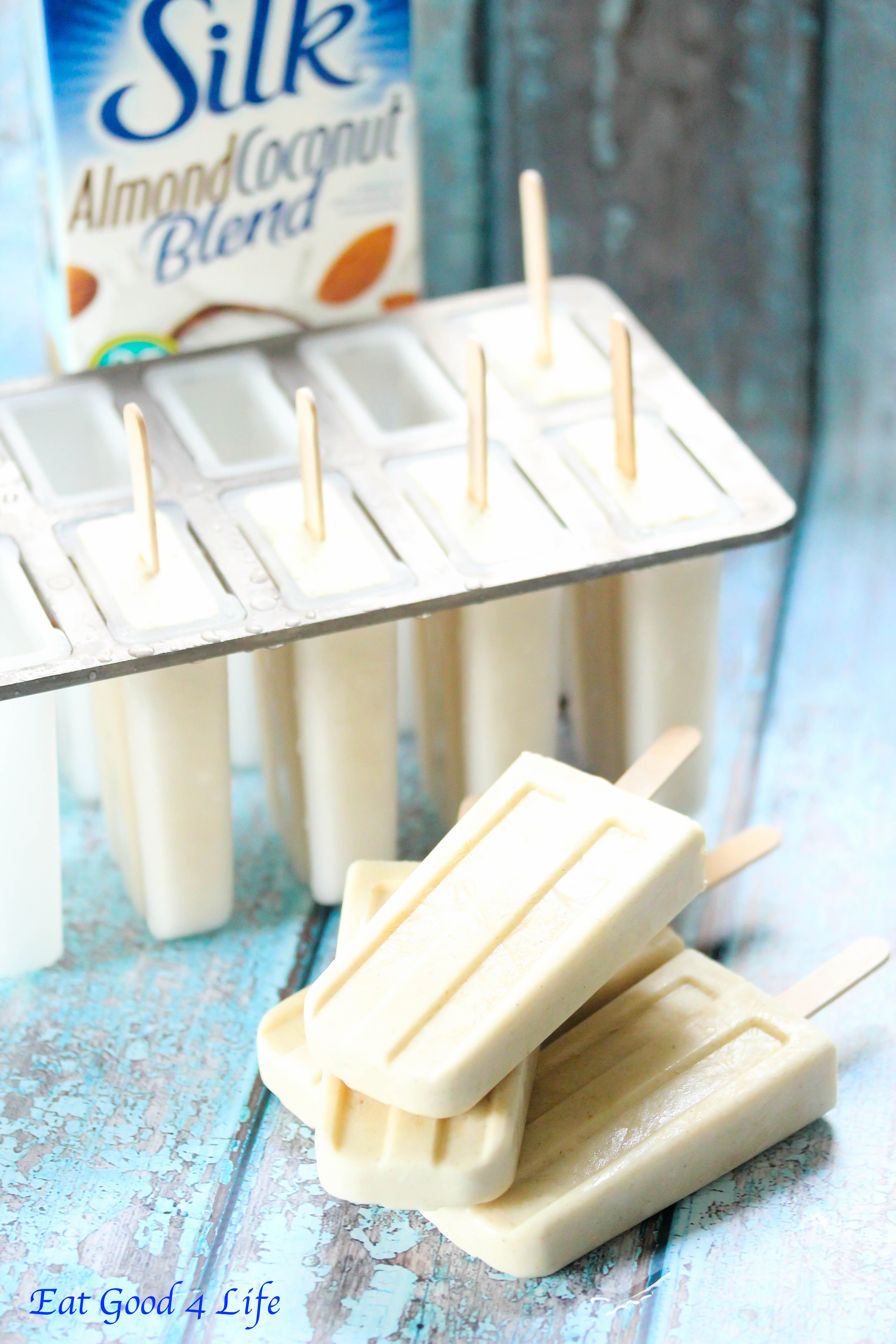 Licorice and coconut popsicles