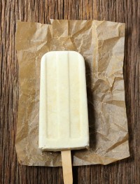 Licorice and coconut popsicles