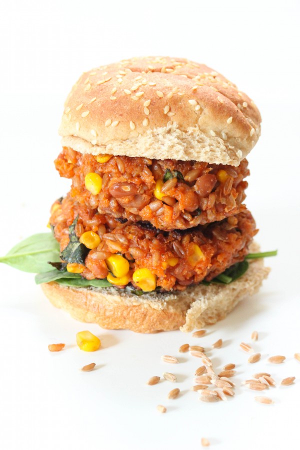 farro bean burger