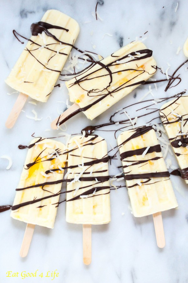 Mango coconut popsicles