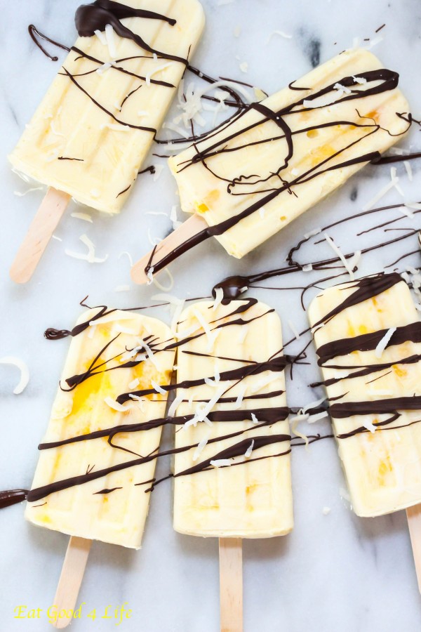 Mango coconut popsicles