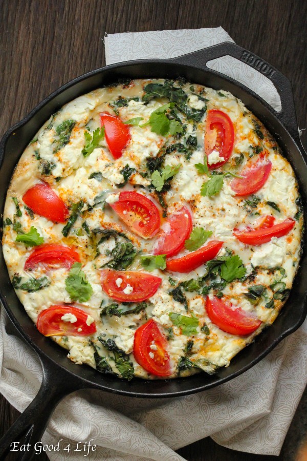 kale goat cheese tomato frittata