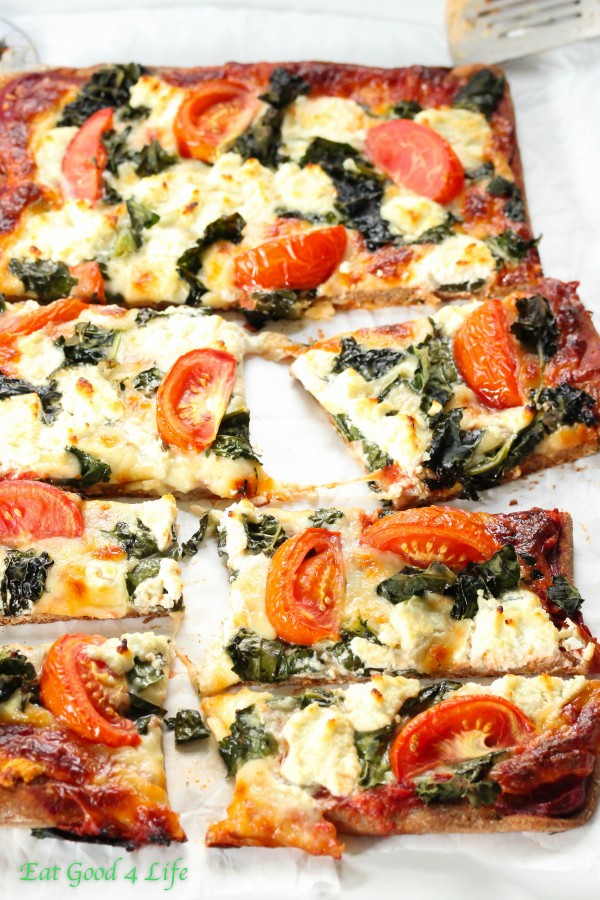 kale goat cheese pizza