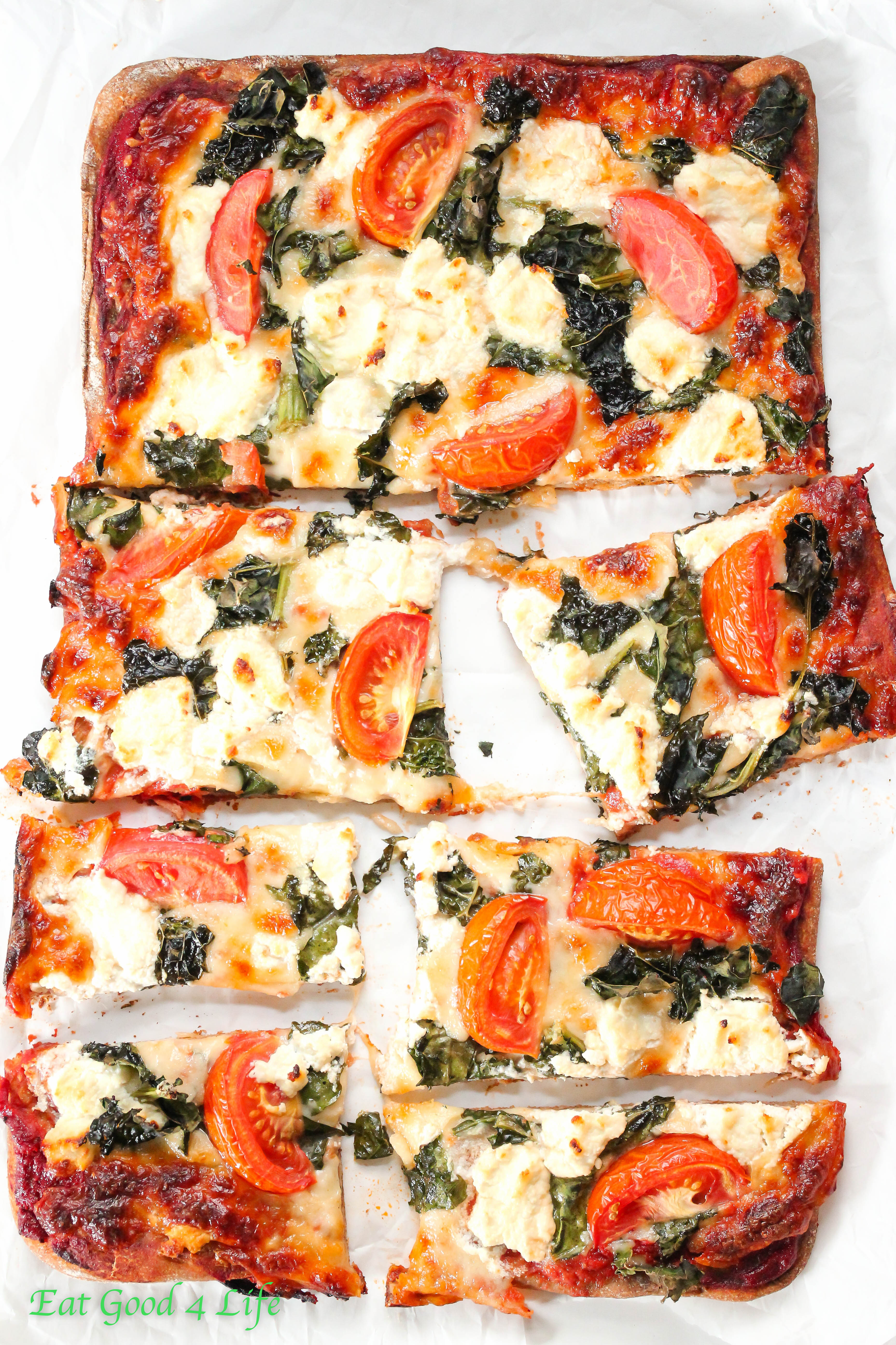 kale goat cheese pizza