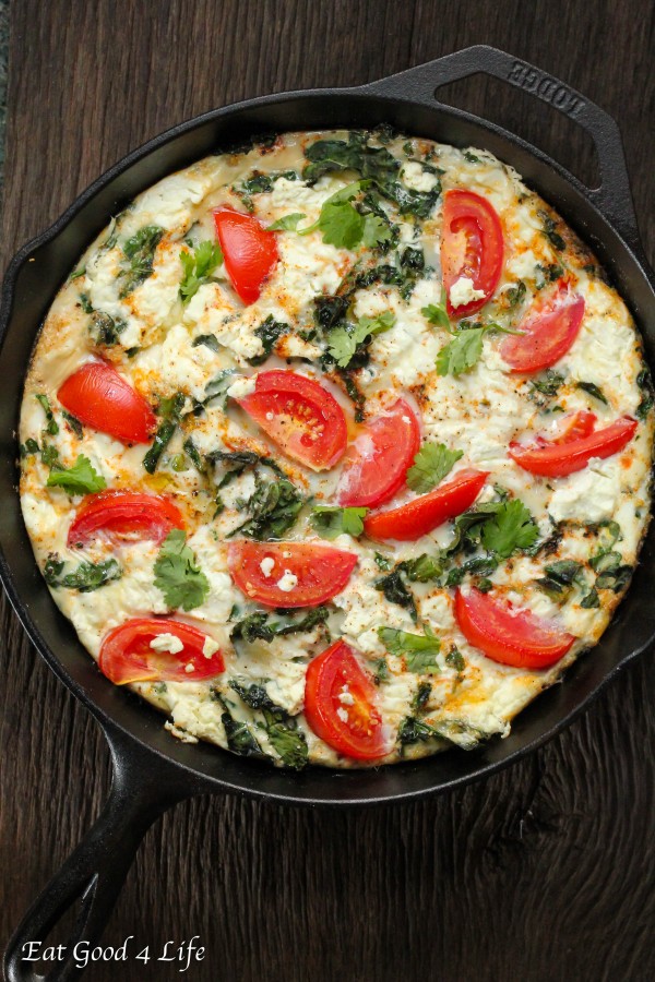 kale goat cheese tomato frittata