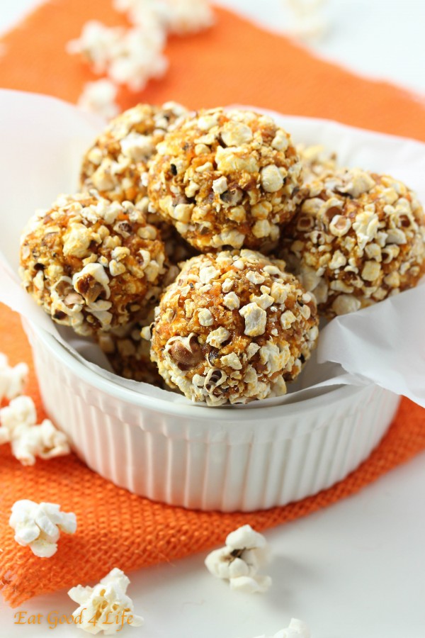 popcorn energy balls-gluten free and vegan