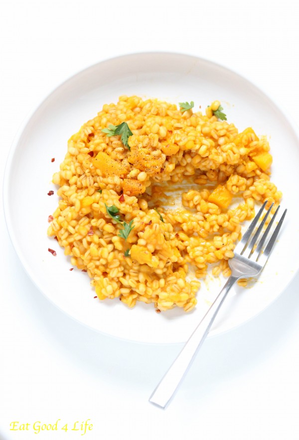 Pumpkin barley risotto