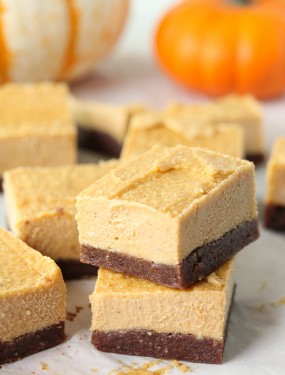 no bake pumpkin cheesecake- gluten free and vegan