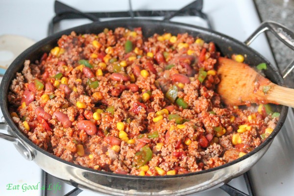 Gluten free turkey taco casserole done in just 20 minutes.