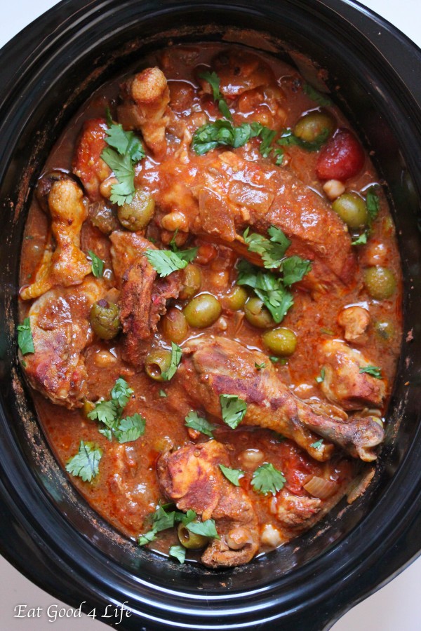 Harissa slow cooker moroccan chicken.