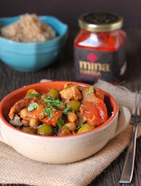 Harissa slow cooker moroccan chicken.