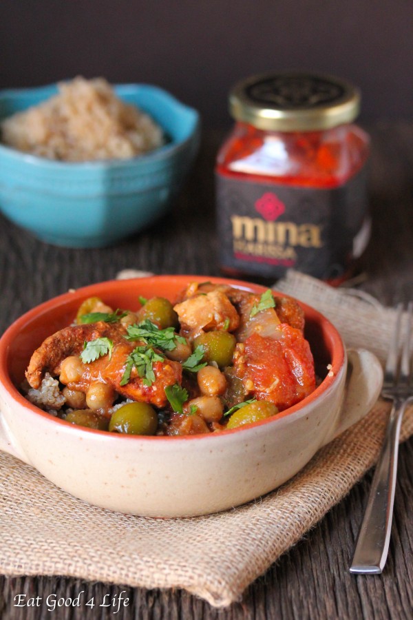 Harissa slow cooker moroccan chicken.