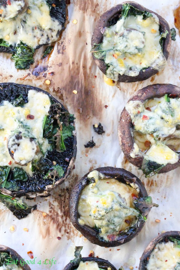 kale stuffed portobello mushrooms-Gluten free