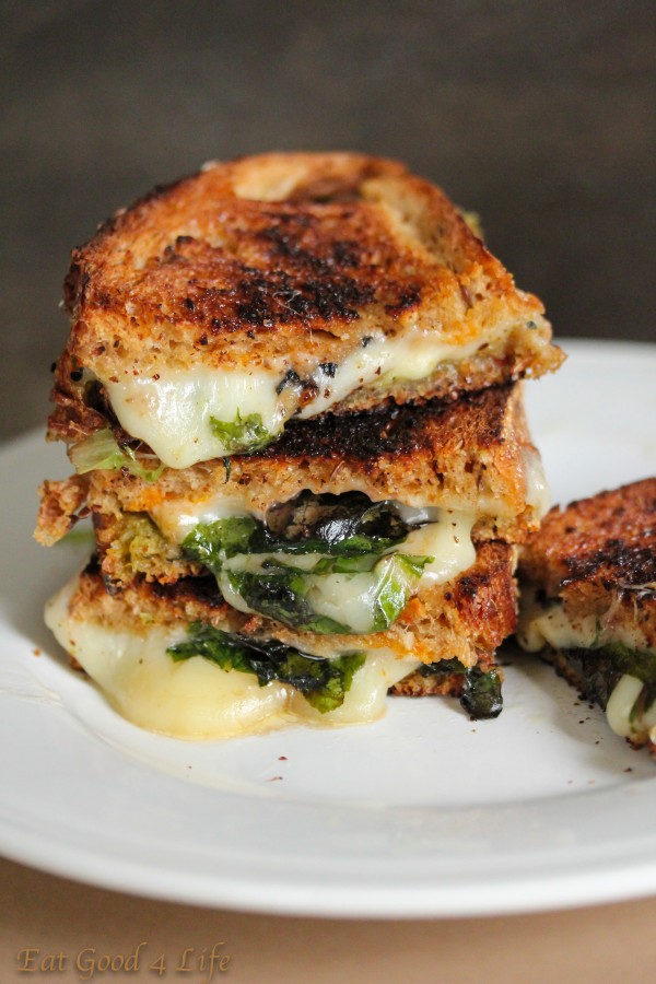 grilled cheese and kale sandwich