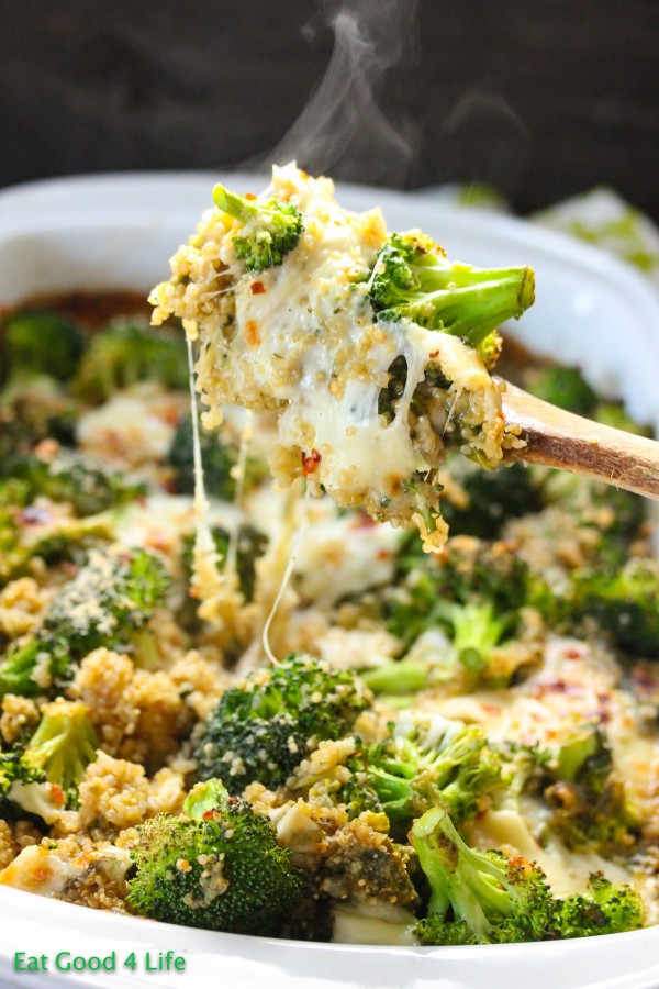 Broccoli quinoa casserole