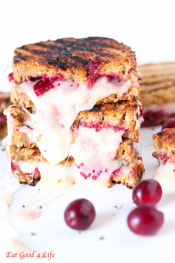 cranberry chia grilled cheese sandwich
